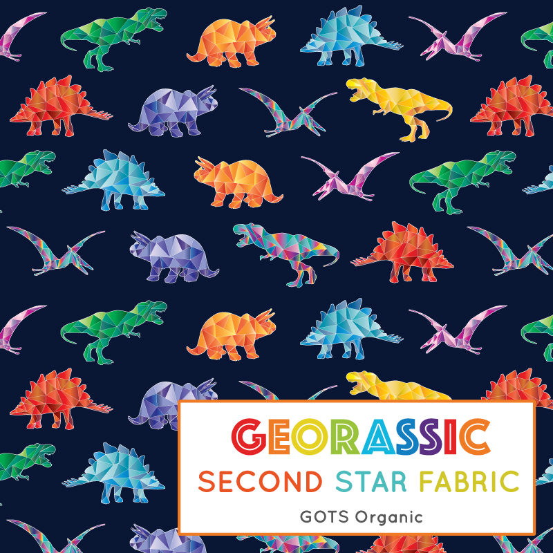 Dinosaur Jersey Fabric - Georassic 