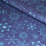 snowflakes jersey fabric