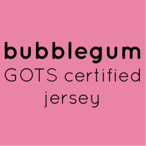 bubble gum pink organic jersey