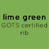 Lime Green GOTS organic rib