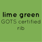 Lime Green GOTS organic rib