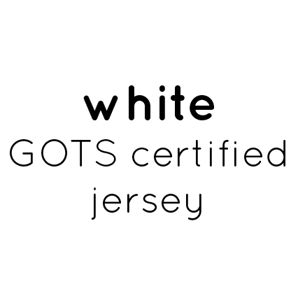 white organic GOTS jersey