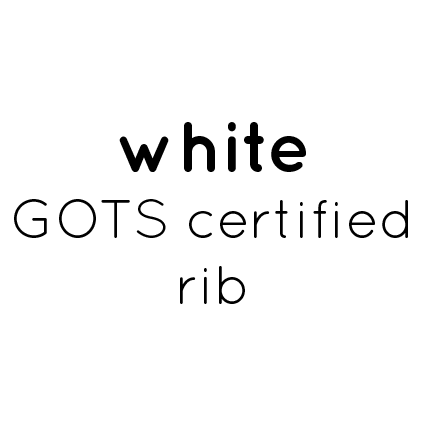 White GOTS Organic rib fabric