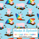 Rainbow Pig Jersey Fabric
