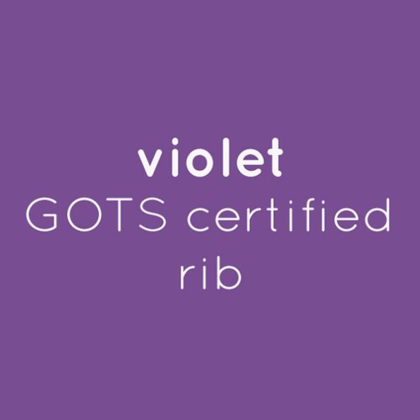 Violet Riband Violet Wide Organic Rib – by the 0.25m – Second Star Fabric